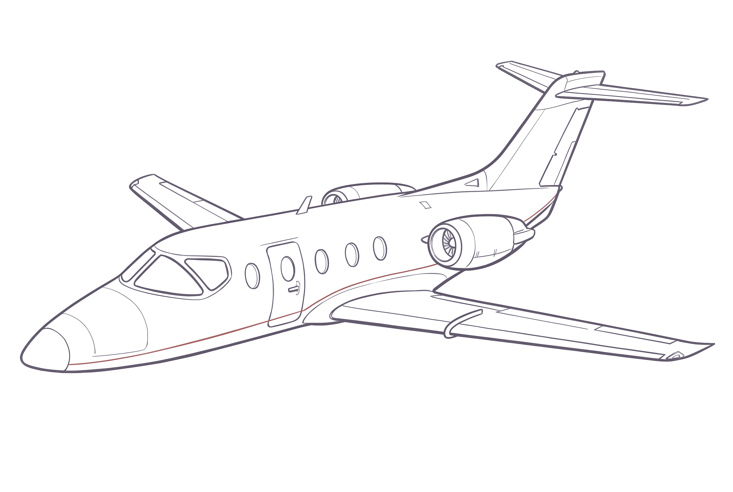 Hawker 400XP line illustration
